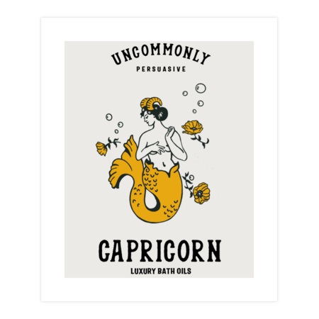 &quot;Capricorn Luxury Bath Oils: Uncommonly Persuasive&quot; Zodiac Art by TheWhiskeyGinger