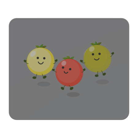 Cute cherry tomatoes cartoon illustration