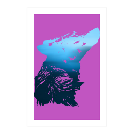 Wolf - Head - Sideview - Blue by N2SDesigns