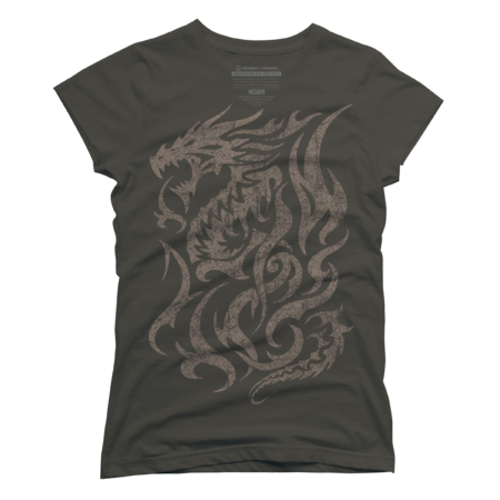 Vintage Tribal Dragon by Goldquills