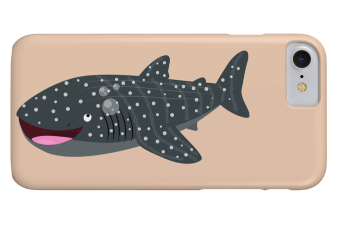 Cute whale shark happy cartoon illustration by thefrogfactory