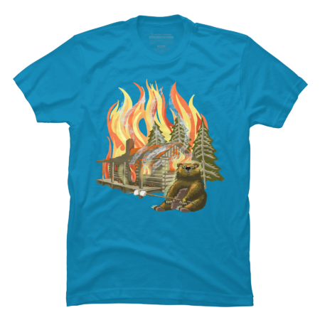 Camping Cookout Grizzly Bear by BullShirtCo