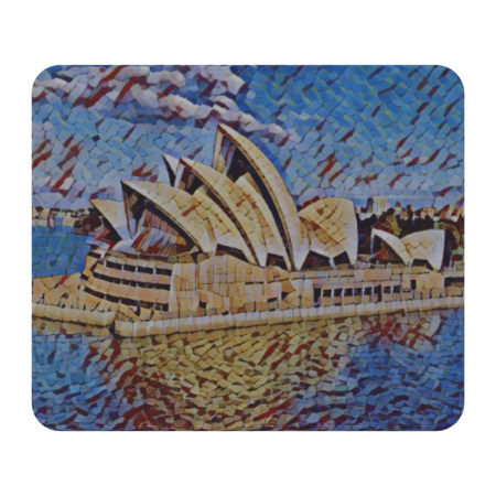 Australia Opera House Artistic Illustration Mosaic Style by Malli89