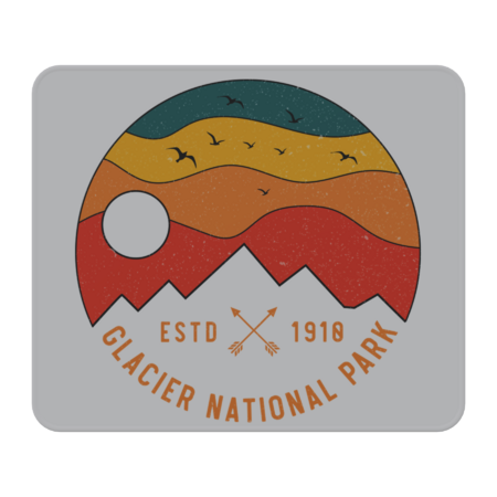 Glacier National Park Retro Montana Mountain Souvenir Vintage 80 by merchzy