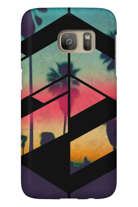Geometric Sunset beach by Caferacer