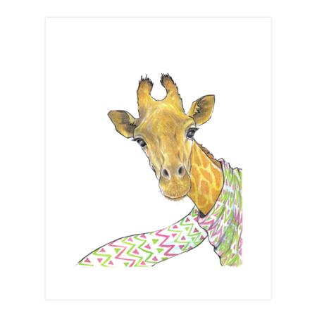 Giraffe with scarf by eDrawings38