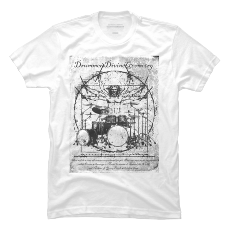 Cool Tees Da Vinci Drums Perfect Drummer T-Shirt