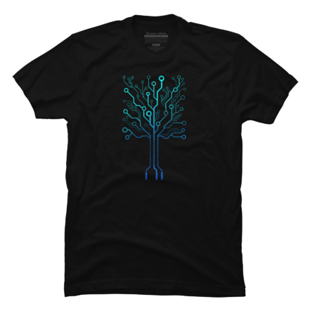 Turquoise circuit board tree by mickatchu