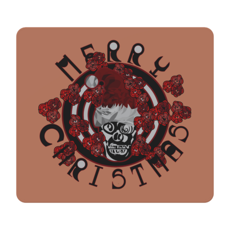 Merry Christmas Skull -skull - Christmas hat - Handmade letters by BDLVandFriends
