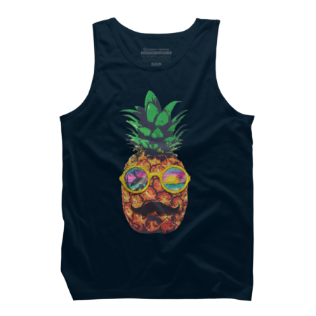 Sun Bathing Hipster Pineapple by Goldquills