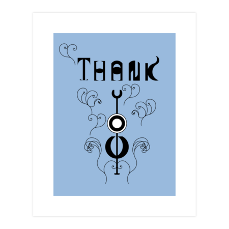 Thank you - Golden rule based flower decoration - vertical axis