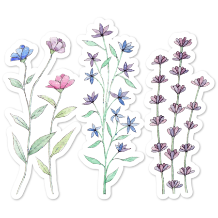 Watercolor mini-flowers