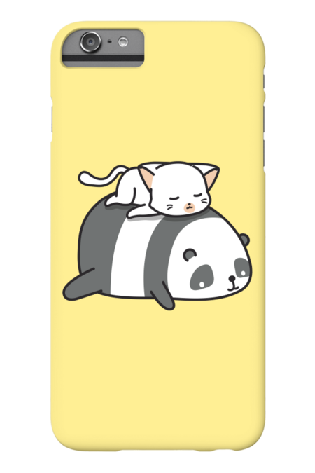 Cute Cat Sleep on a Panda by Med95
