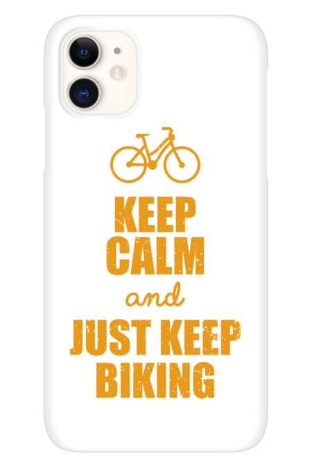Keep calm &amp; just keep biking funny gift for a bike lover,