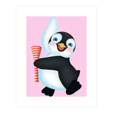 Penguin dancing in the new year by Athikan