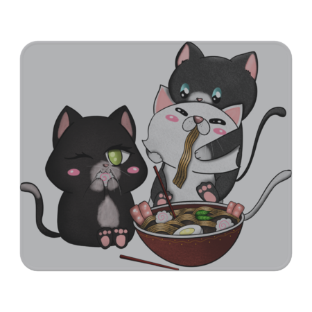 Kawaii Anime Cat Japanese Ramen Noodles by ZeusSE