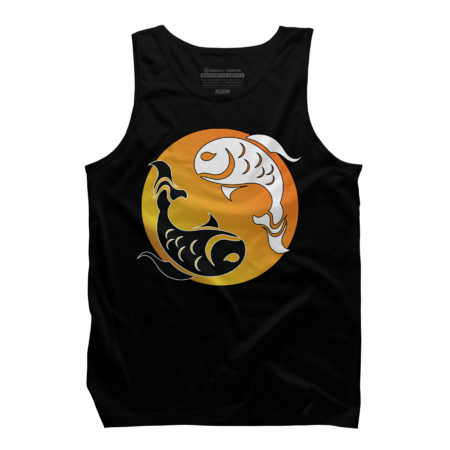 Yin and Yang Tribal style fish, yellow by DesignsbyDarrin