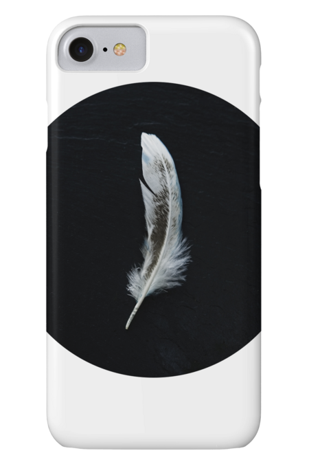 Single white feather