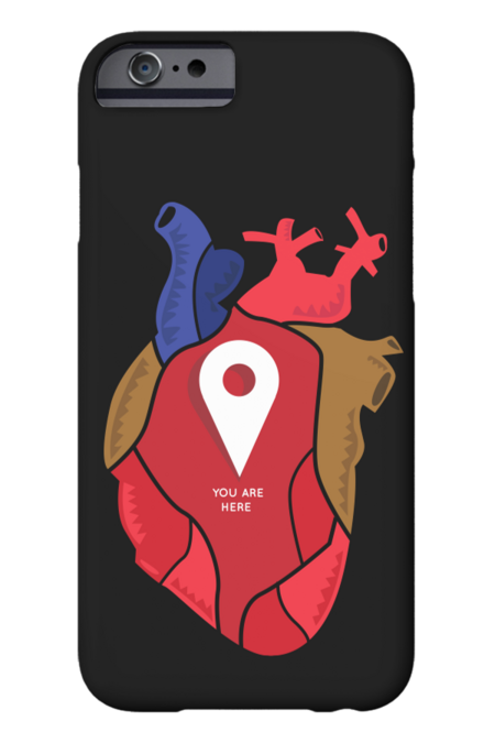 Heart Locator Map style- You are Here Pointer
