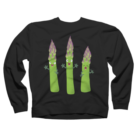 Cute asparagus singing vegetable trio cartoon by thefrogfactory
