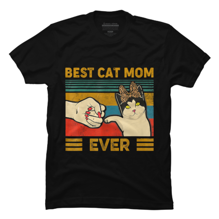 Vintage Best Cat Mom Ever Fist Bump