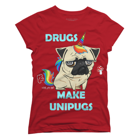Drugs make Unipugs (Fawn) by darklordpug