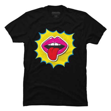 Print lips with tongue sticking out by Swetoslawa