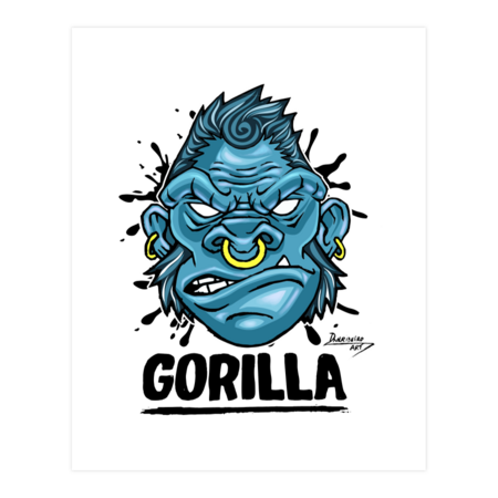 Cool and Angry Gorilla by dnlribeiro88
