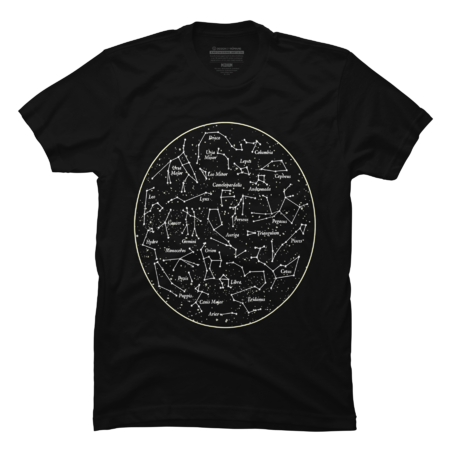CONSTELLATION MAP T SHIRT Space Astronomy Star Chart Tee