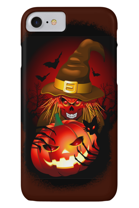 Skeleton Witch Creepy Halloween by BluedarkArt