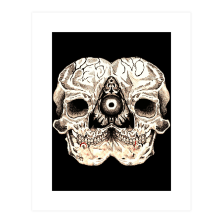 gothic twin Skull face by sukhendu12