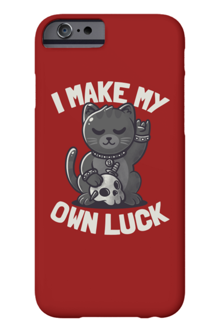 I Make My Own Luck Cute Evil Beckoning Cat Gift