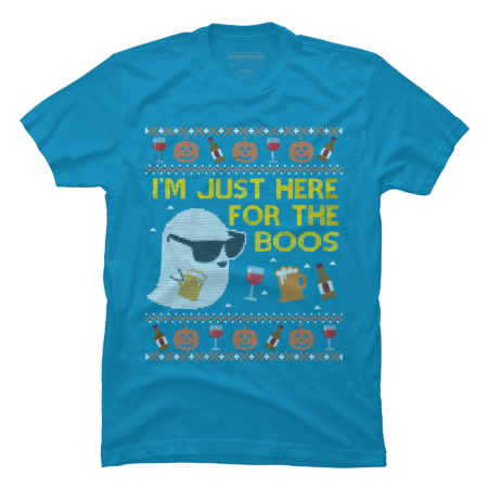 Funny Here For The Boos Ugly Halloween Sweater by DragonTee