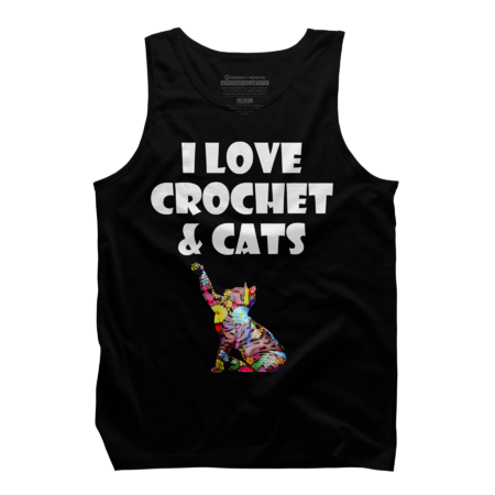 Cat Shirt I Love Crochet &amp; Cats Embroidery Needlepoint Gift