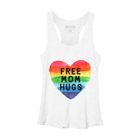 Free Mom Hugs Rainbow Pride LGBT  Gifts Tee by COVI