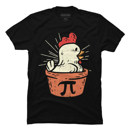 Funny Chicken Pot Pi Shirt Day Pie Math Lover Geek Gift 3.14 by Luckyst