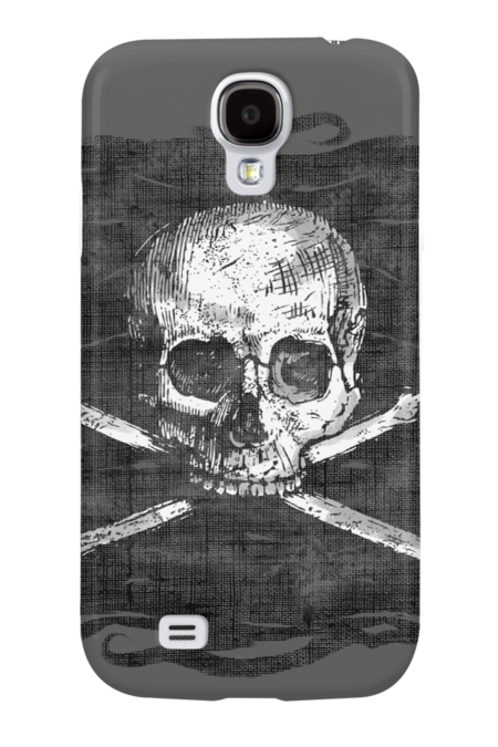 Old Skull Crossbones Pirate Flag by EVA3