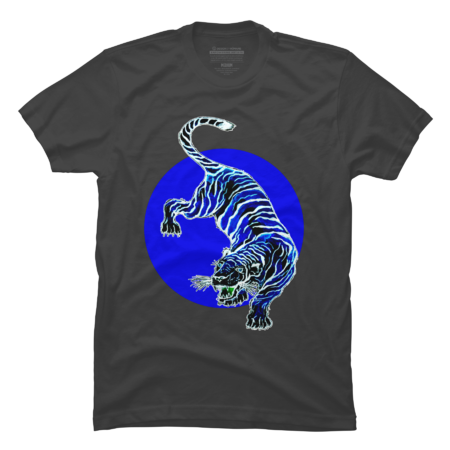 Blue and White Tiger Circle by ZeichenbloQ