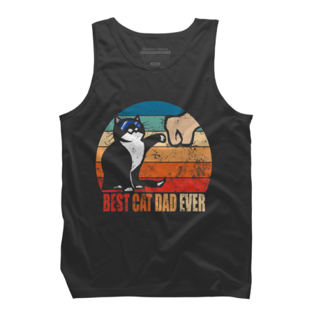 Best Cat Dad Ever Paw Fist Bump Funny Fathers Day Tee by MiuMiuShop