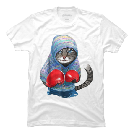 Cat In Boxing Suit T-Shirt by tranbabaolam1