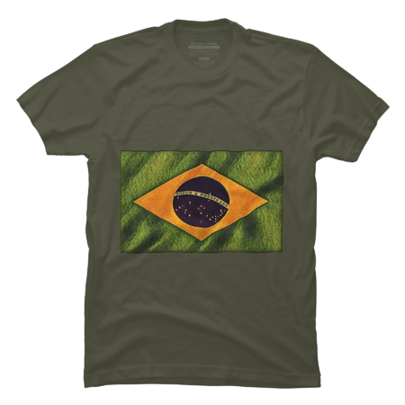 Brazil Flag Forest Dry Leaf Wood Obtained Retro