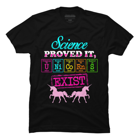 Unicorn Shirt Science Proved It Exist Chemistry Elements by lenxeemyeu