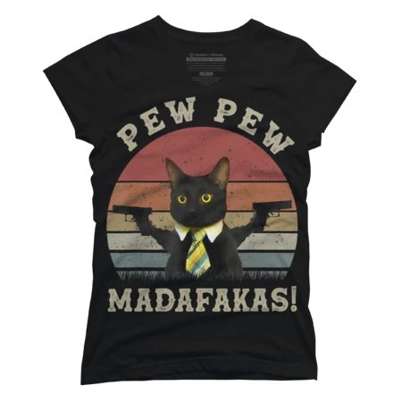 Cat Vintage PewPewPew Madafakas Cat Crazy Pew Vintage by MiuMiuShop