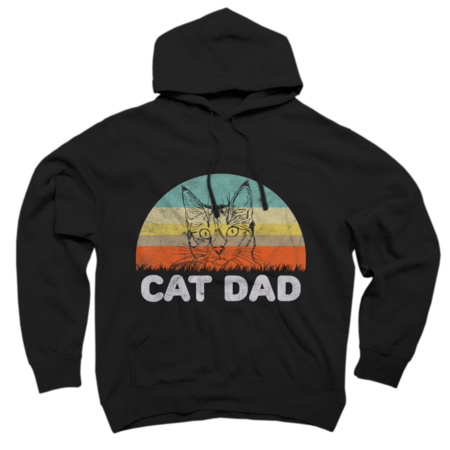 Mens Retro Style Cat Dad  Gift For Cat Lover T-Shirt