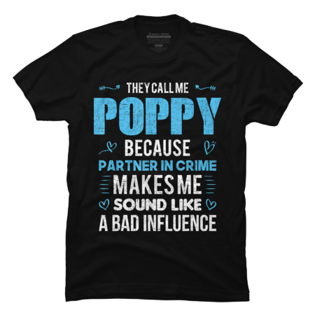 POPPY Grandpa Fathers Day Funny Gift design T-Shirt