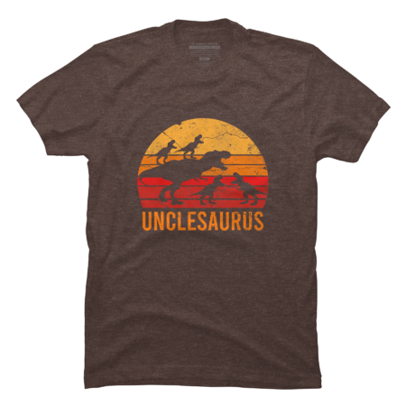 Funny Uncle Dinosaur Tee Daddy Gift 4 Four Kids Unclesaurus