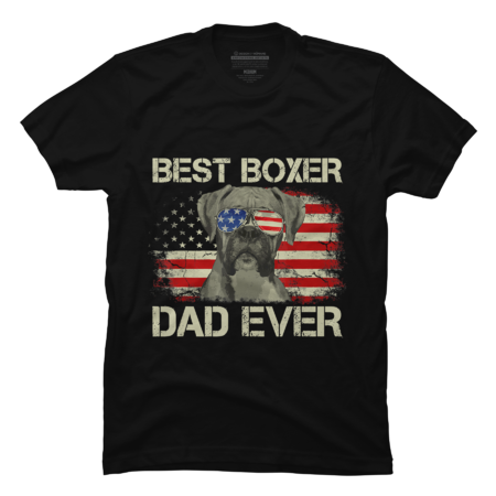 Best Boxer Dad Ever Dog Lover American Flag Gift