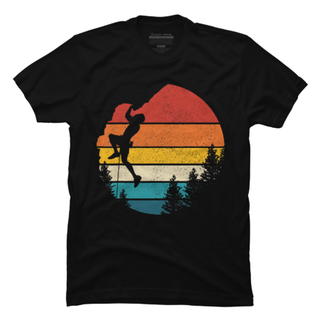 Rock Climbing Vintage Mountains Bouldering Climber Gift T-Shirt