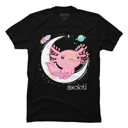Space Axolotl Kawaii Shirt Pastel Goth  Japan Anime Comic by lenxeemyeu