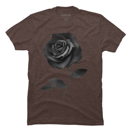 Beautiful Black Rose Flower T-Shirt by Girlsfriendshop